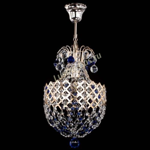 Люстра Корона №6 синяя в Ижевске Гусь Хрустальный