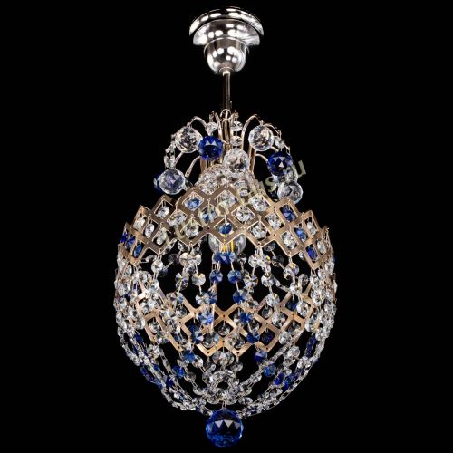 Люстра Корона №6 синяя в Ижевске Гусь Хрустальный