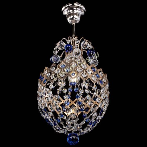 Люстра Корона №6 синяя в Ижевске Гусь Хрустальный