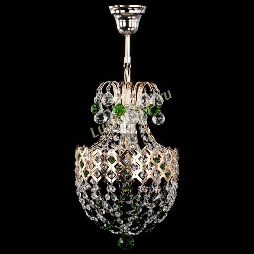 Люстра Корона №6 зеленая в Ижевске Гусь Хрустальный