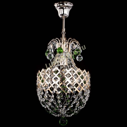 Люстра Корона №6 зеленая в Ижевске Гусь Хрустальный