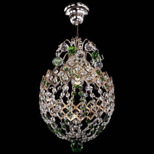 Люстра Корона №6 зеленая в Ижевске Гусь Хрустальный