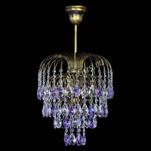 Люстра Лора №3 под бронзу фиолетовая в Ижевске Гусь Хрустальный