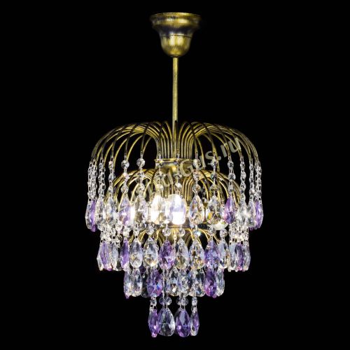 Люстра Лора №3 под бронзу фиолетовая в Ижевске Гусь Хрустальный