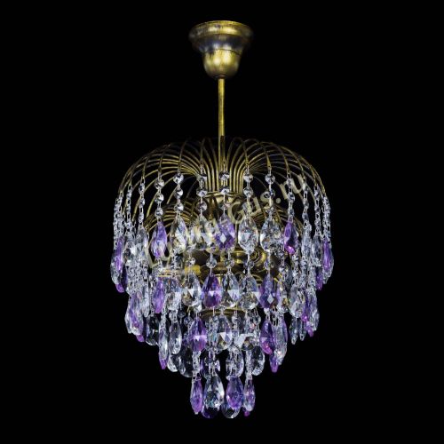 Люстра Лора №3 под бронзу фиолетовая в Ижевске Гусь Хрустальный