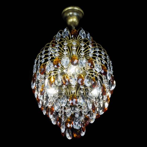 Люстра Лора №3 журавлик Чайная под бронзу в Ижевске Гусь Хрустальный