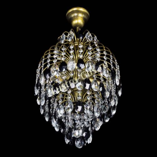 Люстра Лора №3 журавлик Черная под бронзу в Ижевске Гусь Хрустальный