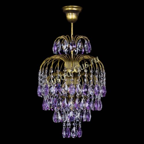 Люстра Лора №3 журавлик Фиолетовая под бронзу в Ижевске Гусь Хрустальный
