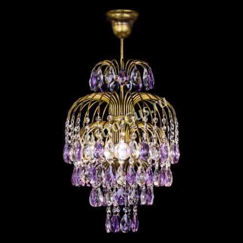 Люстра Лора №3 журавлик Фиолетовая под бронзу в Ижевске Гусь Хрустальный