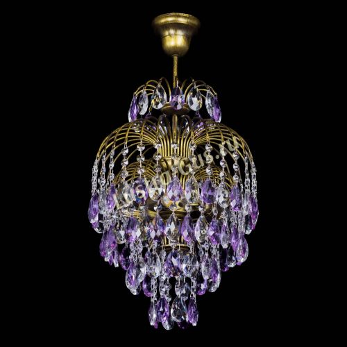 Люстра Лора №3 журавлик Фиолетовая под бронзу в Ижевске Гусь Хрустальный