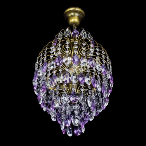 Люстра Лора №3 журавлик Фиолетовая под бронзу в Ижевске Гусь Хрустальный