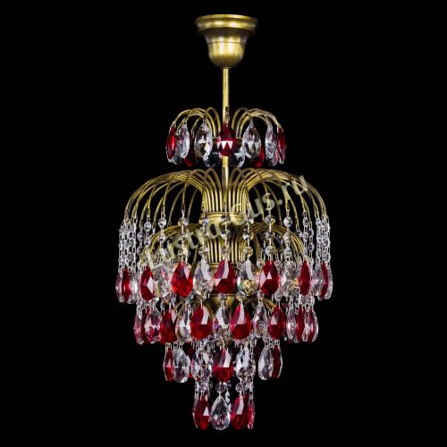 Люстра Лора №3 журавлик Красная под бронзу в Ижевске Гусь Хрустальный