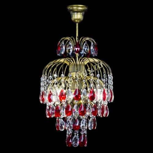 Люстра Лора №3 журавлик Красная под бронзу в Ижевске Гусь Хрустальный