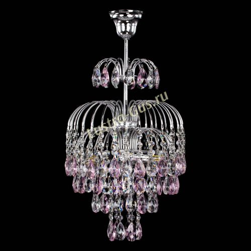 Люстра Лора №3 журавлик розовая в Ижевске Гусь Хрустальный