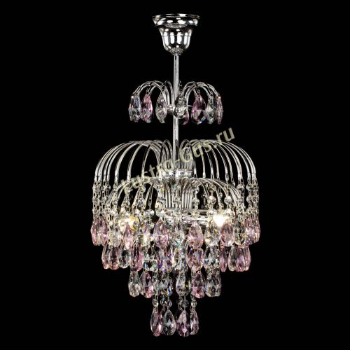 Люстра Лора №3 журавлик розовая в Ижевске Гусь Хрустальный