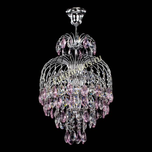 Люстра Лора №3 журавлик розовая в Ижевске Гусь Хрустальный