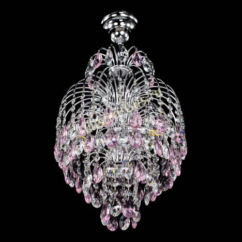 Люстра Лора №3 журавлик розовая в Ижевске Гусь Хрустальный