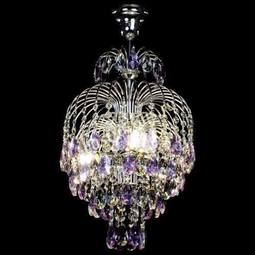 Люстра Лора №3 журавлик сиреневая в Ижевске Гусь Хрустальный