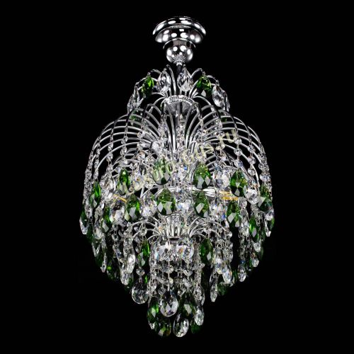 Люстра Лора №3 журавлик зеленая в Ижевске Гусь Хрустальный