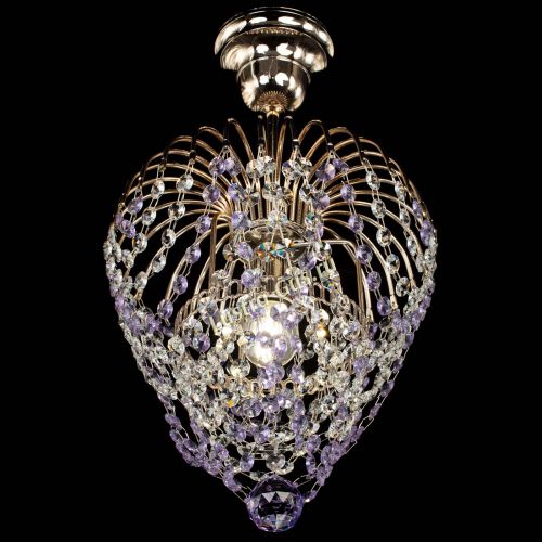 Люстра Малинка обтикон фиолетовая в Ижевске Гусь Хрустальный