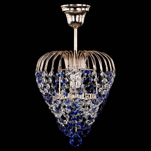 Люстра Малинка обтикон синяя в Ижевске Гусь Хрустальный