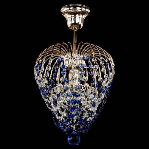 Люстра Малинка обтикон синяя в Ижевске Гусь Хрустальный