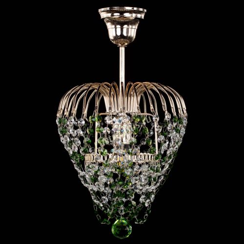 Люстра Малинка обтикон зеленая в Ижевске Гусь Хрустальный