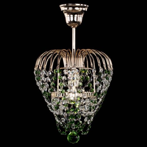 Люстра Малинка обтикон зеленая в Ижевске Гусь Хрустальный
