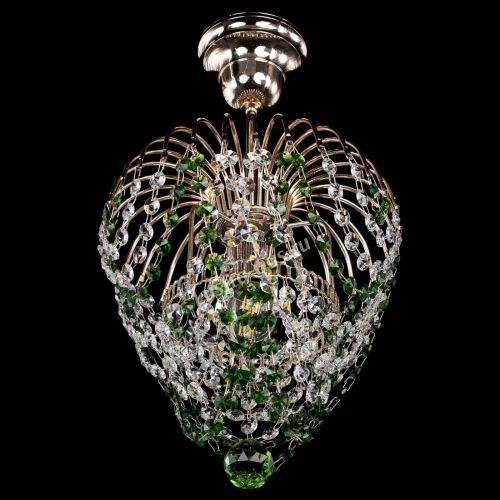 Люстра Малинка обтикон зеленая в Ижевске Гусь Хрустальный