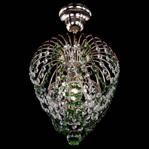 Люстра Малинка обтикон зеленая в Ижевске Гусь Хрустальный