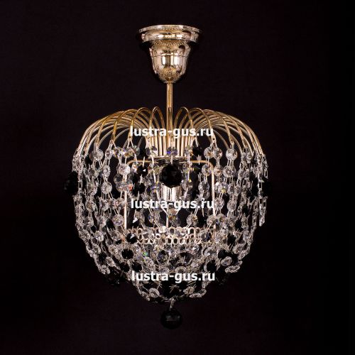 Люстра Малинка шар черная в Ижевске Гусь Хрустальный