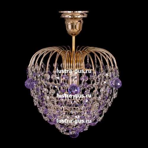 Люстра Малинка шар фиолетовая в Ижевске Гусь Хрустальный