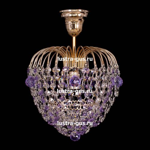 Люстра Малинка шар фиолетовая в Ижевске Гусь Хрустальный