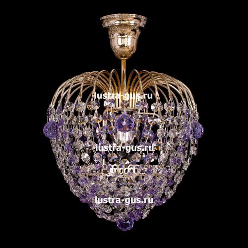 Люстра Малинка шар фиолетовая в Ижевске Гусь Хрустальный