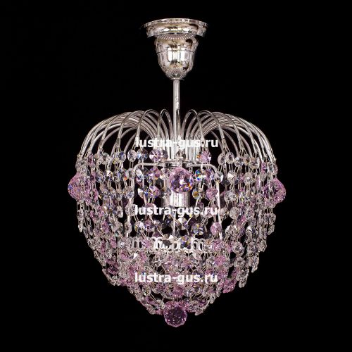 Люстра Малинка шар розовая в Ижевске Гусь Хрустальный