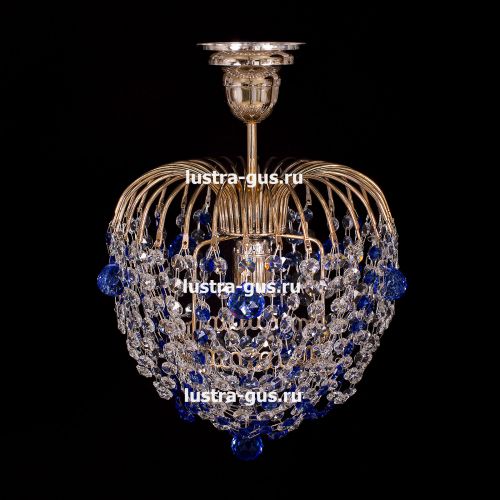 Люстра Малинка шар синяя в Ижевске Гусь Хрустальный