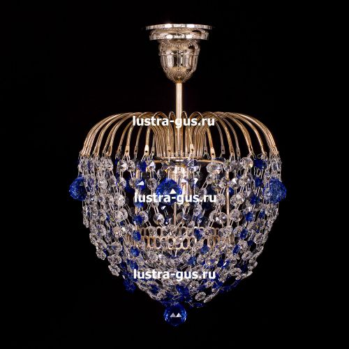 Люстра Малинка шар синяя в Ижевске Гусь Хрустальный