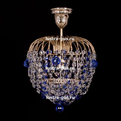 Люстра Малинка шар синяя в Ижевске Гусь Хрустальный