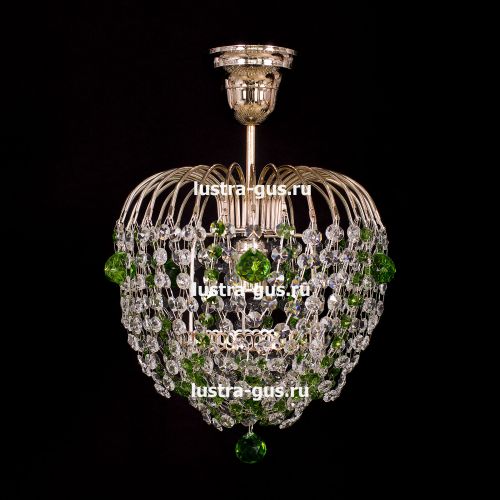 Люстра Малинка шар зеленая в Ижевске Гусь Хрустальный