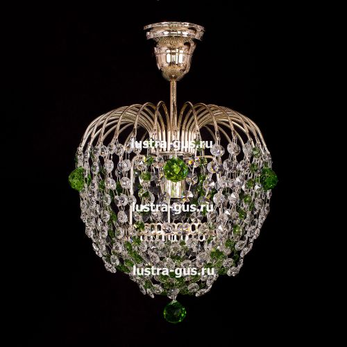 Люстра Малинка шар зеленая в Ижевске Гусь Хрустальный