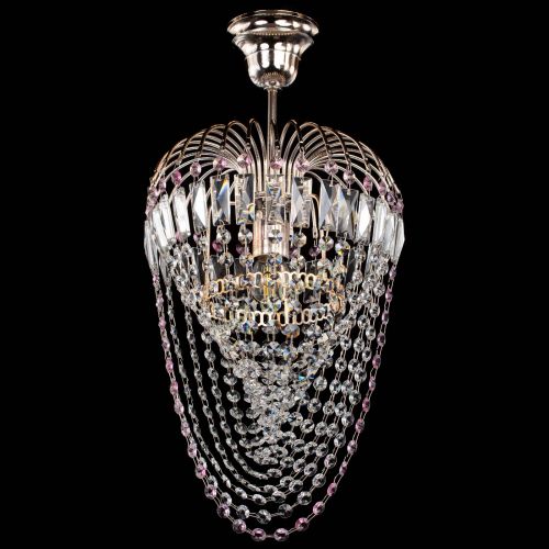 Люстра Малинка Водоворот розовая в Ижевске Гусь Хрустальный