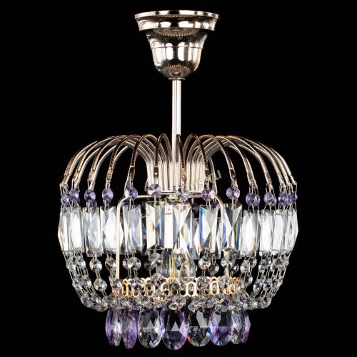 Люстра Малинка фиолетовая в Ижевске Гусь Хрустальный
