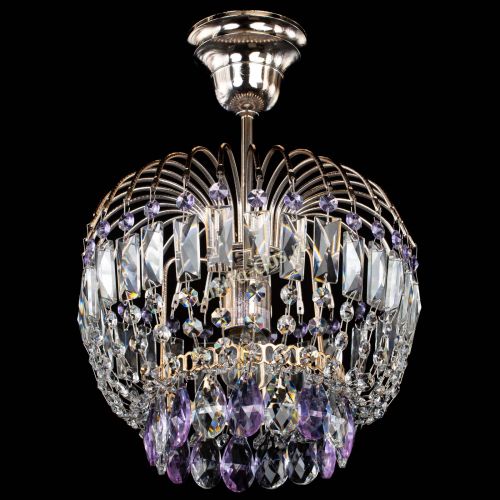 Люстра Малинка фиолетовая в Ижевске Гусь Хрустальный