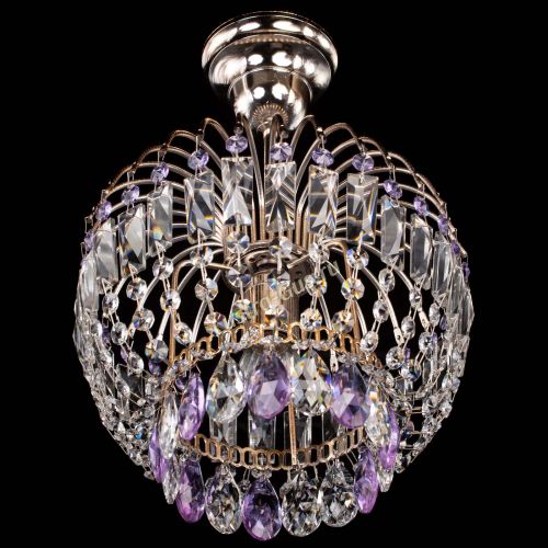 Люстра Малинка фиолетовая в Ижевске Гусь Хрустальный