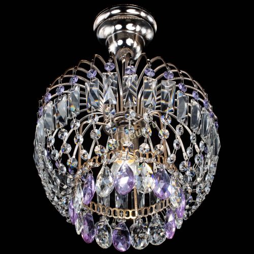 Люстра Малинка фиолетовая в Ижевске Гусь Хрустальный