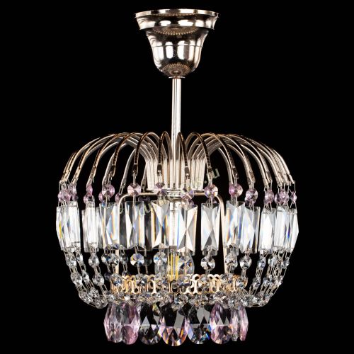 Люстра Малинка розовая в Ижевске Гусь Хрустальный