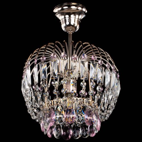 Люстра Малинка розовая в Ижевске Гусь Хрустальный