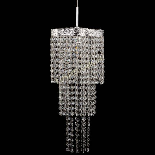 Люстра Милан №1 каскад на тросе в Ижевске Гусь Хрустальный