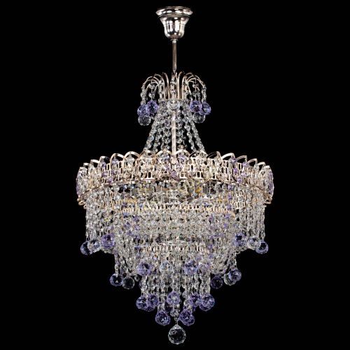 Люстра Натали Софья фиолетовая в Ижевске Гусь Хрустальный