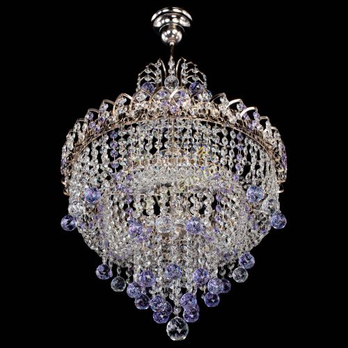 Люстра Натали Софья фиолетовая в Ижевске Гусь Хрустальный